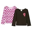 Toddler Girls' Circo&reg; 2-pack Long-sleeve Tee - Apple Print/Brown