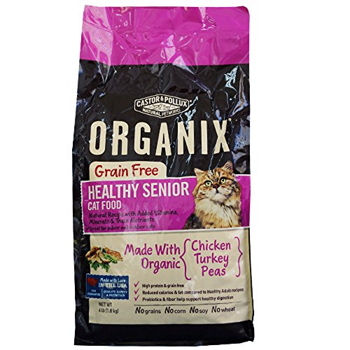 Organix Grain Free Organic Healthy Senior Indoor Cat Food 4Pound