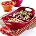 Rachael Ray Serveware 14-Inch Stoneware Divided Dish, Red