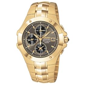 Seiko� Courtura Men's Alarm Chronograph Gold Tone Watch