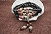 AmorWing Natural Obsidian and Lotus Seed Buddhist Prayer Beads Tibetan Mala Necklace Bracelet
