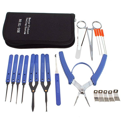 GOCHANGE 19Pcs Lock Broken Extractor Remove Key Removal Hooks Needle Locksmith Tool Kit Lock Pick Set Padlock Practice Lock With Locksmith Tools for Lock Pick GOCHANGE 19Pcs Lock Broken Extractor Remove Key Removal Hooks Needle Locksmith Tool Kit Lock Pick Set Padlock Practice Lock With Locksmith Tools for Lock Pick