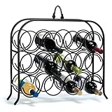 IMAGE OF Wine Arch 12 Bottle Wine Rack made of Black Finished Steel