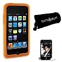 (Orange) Apple iPod Touch 3rd Generation Silicone skin case cover for iPod Touch 2G 3G, iTouch 8GB, 16GB, 32GB, 64GB + LCD protector + MiniSuit Bag