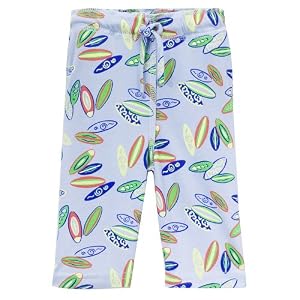Newborn Boys' iPlay Organic Pants - Blue Surfboard