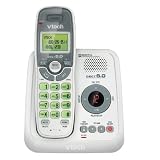 VTech CS6124 DECT 6.0 Cordless Phone, White/Grey, 1 Handset