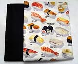 514aUl5OYqL. SL160  Sushi Fabric Print with Kona Cotton Solid (2 Yards Total)