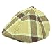 Wool Plaid panel Duck Bill Ivy Cabbie Driver Hat Camel