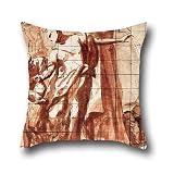 Oil Painting Antonio Molinari - Judith With The Head Of Holofernes Pillowcover 18 X 18 Inches / 45 By 45 Cm Gift Or Decor For Kitchen,teens,her,teens Boys,play Room,bedroom - Two Sides