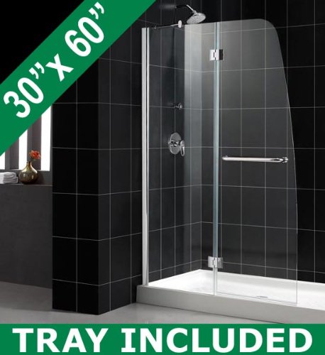 Aqua Clear Glass Shower Door w Amazon Base