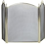 Outdoor Living : UniFlame 3 Fold Large Diameter Polished Brass Screen