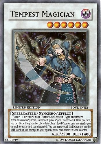 Yugioh 5ds Stardust Overdrive - Tempest Magician Super Rare Card Sovr-ense1