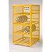 Little Giant GSH-72W-70H 13-Gauge Steel Horizontal Gas Cylinder Storage Unit, 16 Cylinders Capacity, 72" Width x 70" Height x 38" Depth, Yellow