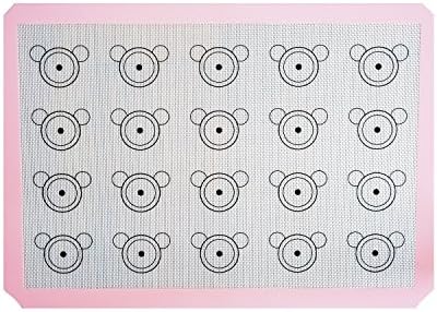 Magician Baking Mat - Non Stick Heat Resistant Liners Professional Grade for Macaron Pastry Cookie Bun Bread Making 100% Certified FDA Food Safe(Pink(16.5" x 11.6"))
