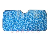 Automotive Windshield Sun Shade - Blue Hawaiian Hibiscus Flower