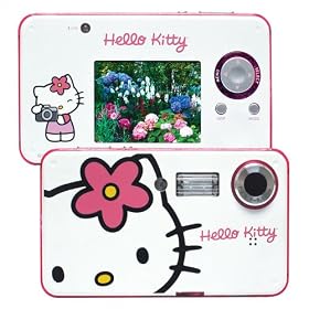 Hello Kitty KT7009A White Ultra Thin 3.2 Mega Pixel Digital Camera with Hello Kitty Face
