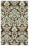 828 Rugs Accents Brown and Mint Green Contemporary Area Rug