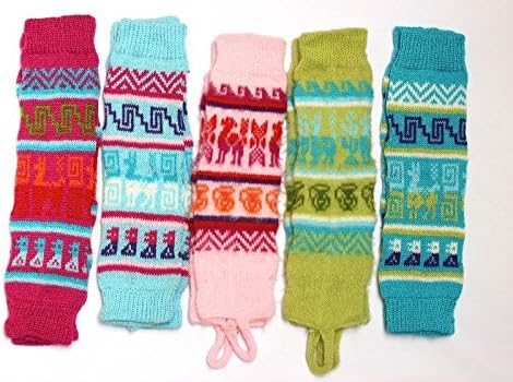 Long Leggings Light and Warm in Dyed Colors with Ethnic Andean Designs Leg Warmers 004408