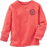 OSHKOSH(オシュコシュ) サーマルロゴヘンリー オレンジ トップス長袖Tシャツ 9ヶ月【並行輸入】