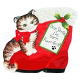 Fitz and Floyd Claus Paws Plate - I've been Purrr-fect