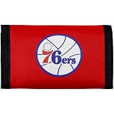 NBA Philadelphia 76ers Red Nylon Tri-Fold Wallet