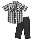 Fubu Plaid Patch 2-Piece Outfit (Sizes 12M - 24M)