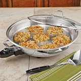 CucinaPro 1454 Stainless Steel Round Classic Electric Skillet 16 Inch