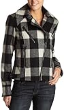 Levi's Women's Wool Motorcycle Jacket,Blk/Wht Buffalo Check,X-Small