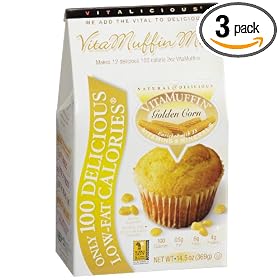 Vitalicious VitaMuffin Mix, Golden Corn, 14.5-Ounce Boxes (Pack of 3)