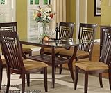 Dining Table with Storage Shelf - Contemporary Cherry Finish