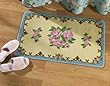 Victorian Blue Bath Rug W/ Pink Rose Design by Winston Brands