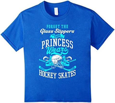 Forget the Glass Slippers ... - Girl's Hockey Shirt - Kids 10 - Royal Blue
