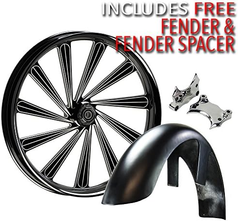 26" INCH CUSTOM MOTORCYCLE WHEEL FOR HARLEY TOURING/BAGGER INCLUDES FENDER AND FENDER SPACERS (2000-13 MODELS)