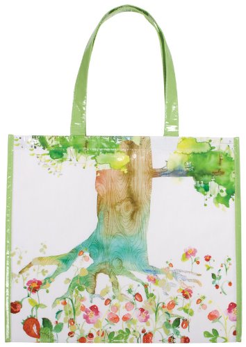 Masha Reusable Tote, Strawberry Roots Design
