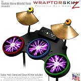 Lightning Purple Skin by WraptorSkinz fits Guitar Hero 4 World Tour Drum Set for Nintendo Wii, XBOX 
