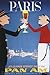 PARIS TRAVEL TOURISM WAITER WINE AIRLINE VINTAGE POSTER CANVAS REPRO