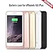 iPhone 6/6s Plus Battery Case, SUAVER 8200mAh Power Bank Case Rechargeable Protective Battery Charging Case Replacement Charger Case for Apple iPhone 6/6S Plus 5.5 inch (White)