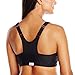 Glamorise Women's Plus-Size High Impact Magiclift Zipper Sport Bra, Black, 44DD