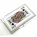 Deluxe Chrome Metal Business Card ID Holder Case Poker King of Spades