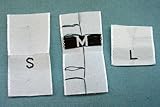 240 WOVEN SEWING CLOTHING LABELS, SIZE TAGS - S, M, L