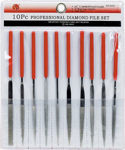 SE 10 pc. Professional Diamond File Set (180 Grit)