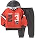 Kids Headquarters Boys' 2 Pieces Hooded Fleece Pants Set-orange