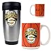 Seattle Sonics NBA Stainless Steel Travel Tumbler & Game ball Ceramic Mug Set - Primary Logo by Great American Products