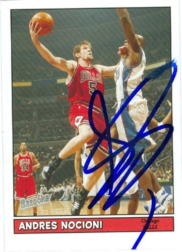 Andres Nocioni Autographed/Hand Signed Basketball Card (Chicago Bulls) 2005 Topps Bazooka #159