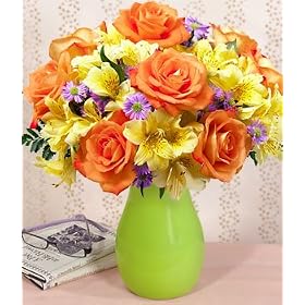 Flwoers - Spring Days Flower Bouquet with Vase