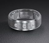 Triton Tungsten Carbide TC850 Wedding Ring with .09 ct in Diamonds 21-2334C