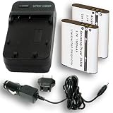 OLYMPUS Li-50B Equivalent Charger  Battery 2-Pack Combo for OEM Li-50C for Stylus 1010 / 1020 / 1030SW Digital Cameras