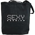 Canvas Tote Bag Black " Sexy Girls Serbian " Serbia And Montenegro Country