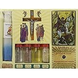 7 In One Holy Water, Soil, Oil, Cross, Incense, Candle & Icon Big Jerusalem Set from the Holy Land