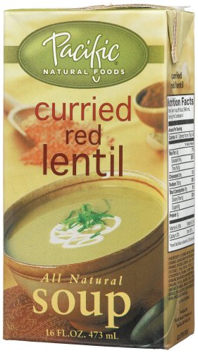 Pacific Natural Foods Organic Soup, Curried Red Lentil, 16-Ounce Cartons (Pack of 12) by Pacific Foods